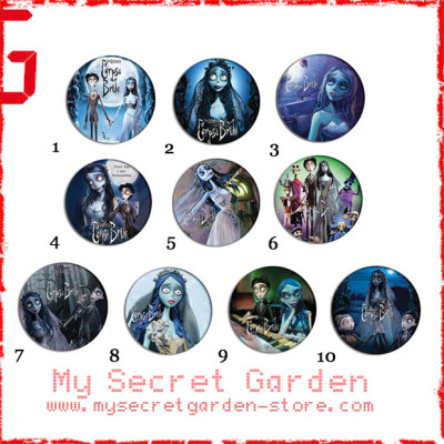 Corpse  Bride - Movie Pinback Button Badge Set ( or Hair Ties / 4.4 cm Badge / Magnet / Keychain Set )